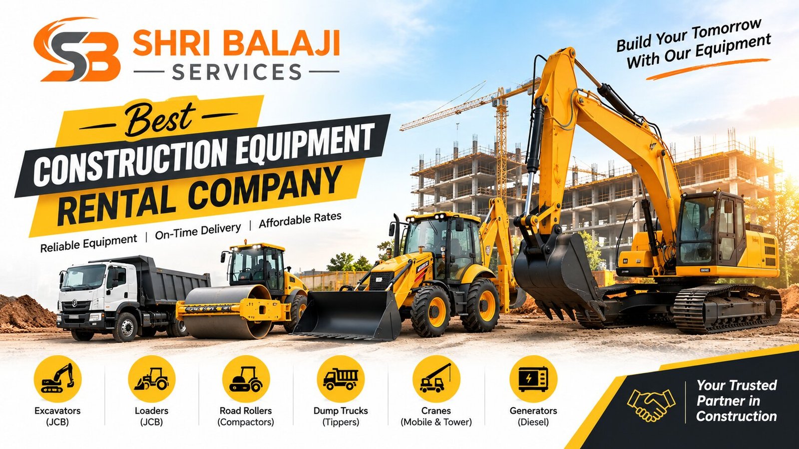 Construction Equipment Rental Services in Delhi - Vehicle Rentals in Alipur, New Delhi