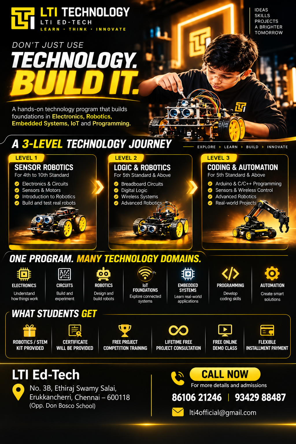 Robotics & Coding Classes for School Students in Chennai | LTI Ed-Tech